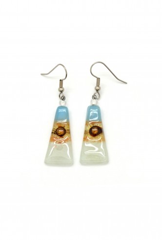 Glass Triangle Earrings Glass Triangle Earrings